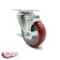 Service Caster 4 Inch Red Polyurethane Wheel Swivel Top Plate Caster with Brake SCC SCC-20S414-PPUB-RED-TLB - alternate 4